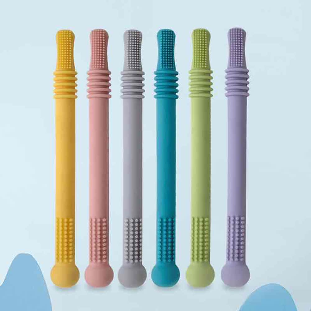 Silicone Molar Straw Baby Teether 2