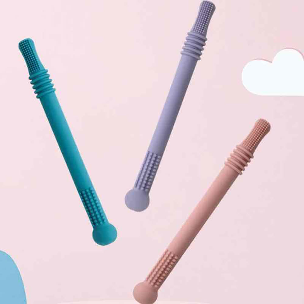 Silicone Molar Straw Baby Teether 5