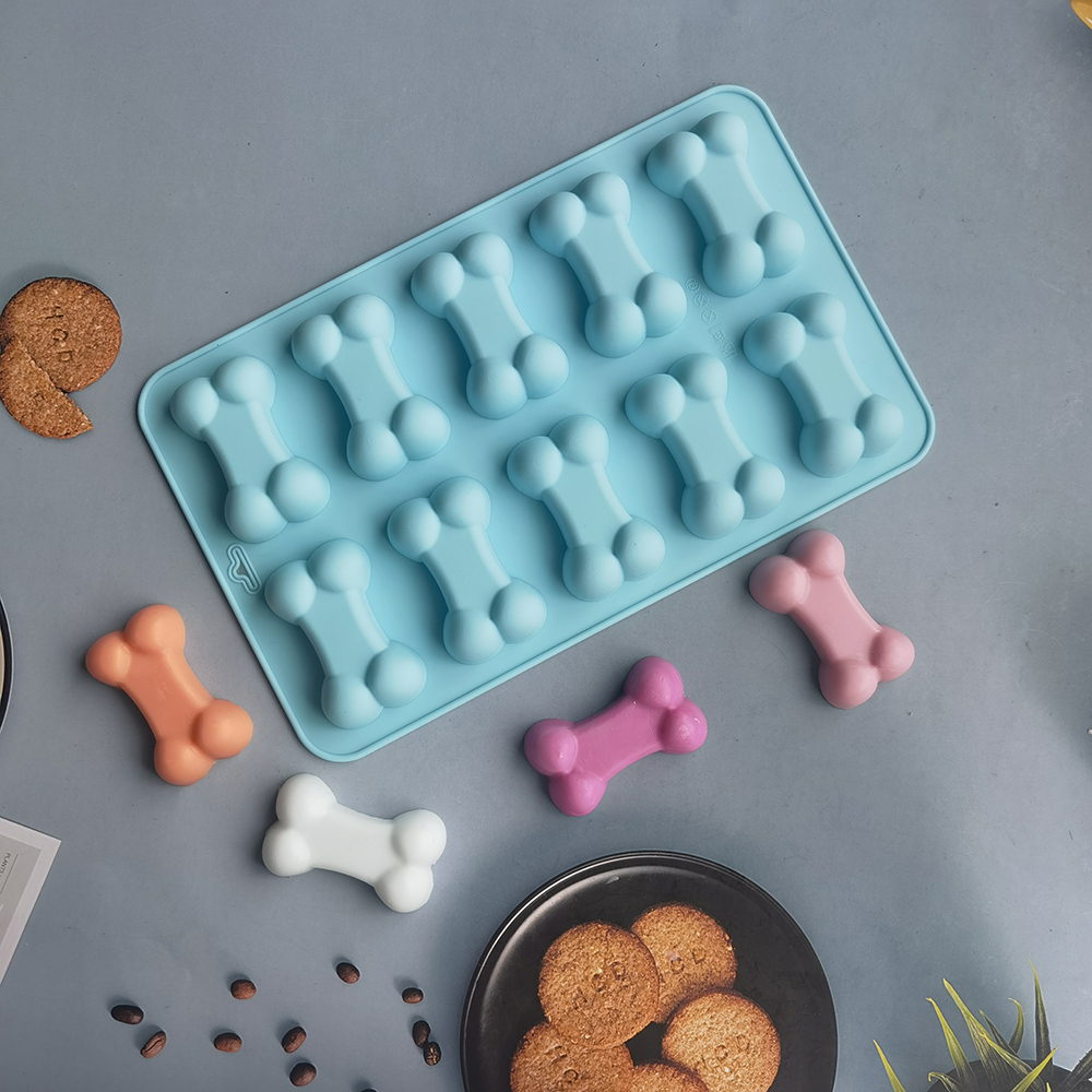 Dog Bone Ice Trays Silicone Pet Treat Molds 6