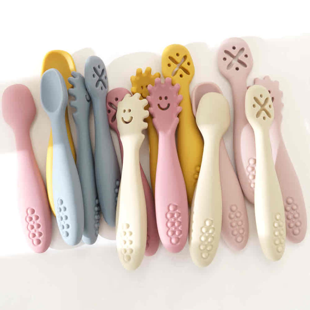 Silicone Baby Learning Spoons 6