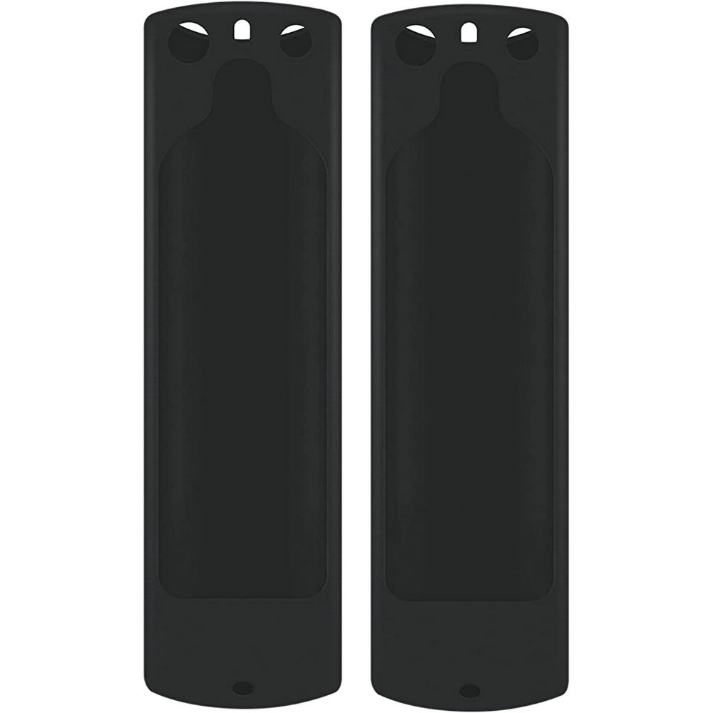 Silicone Protective Case fit for 2nd 3rd-Gen Alexa Voice Remote Black 2pcs