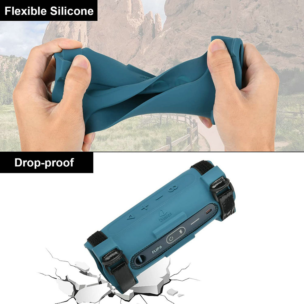 Silicone Case Cover for JBL Flip 6 Wireless Bluetooth Speaker 7
