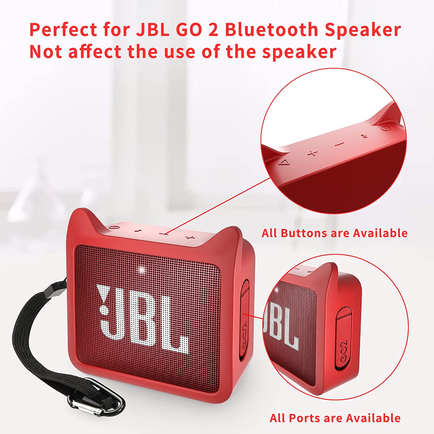 Pair of Protective Silicone Cover for JBL GO2 Case 6