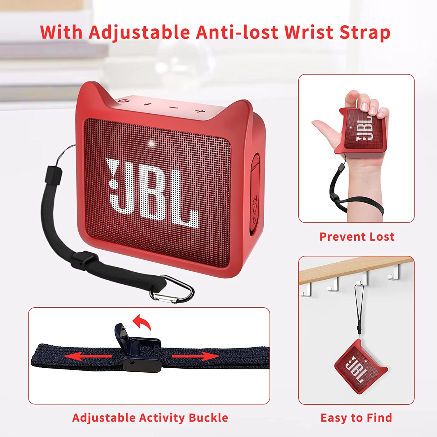Pair of Protective Silicone Cover for JBL GO2 Case 5