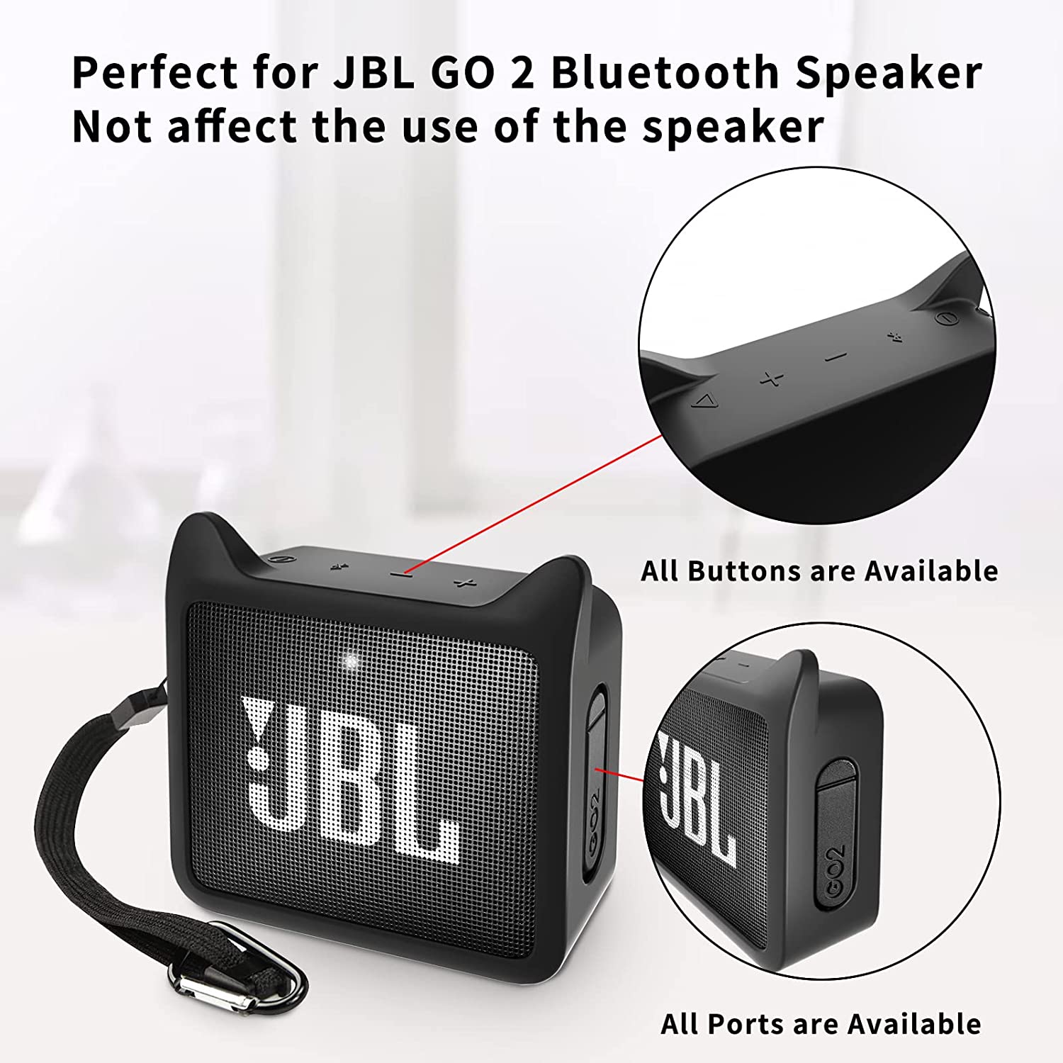 Pair of Protective Silicone Cover for JBL GO2 Case 3