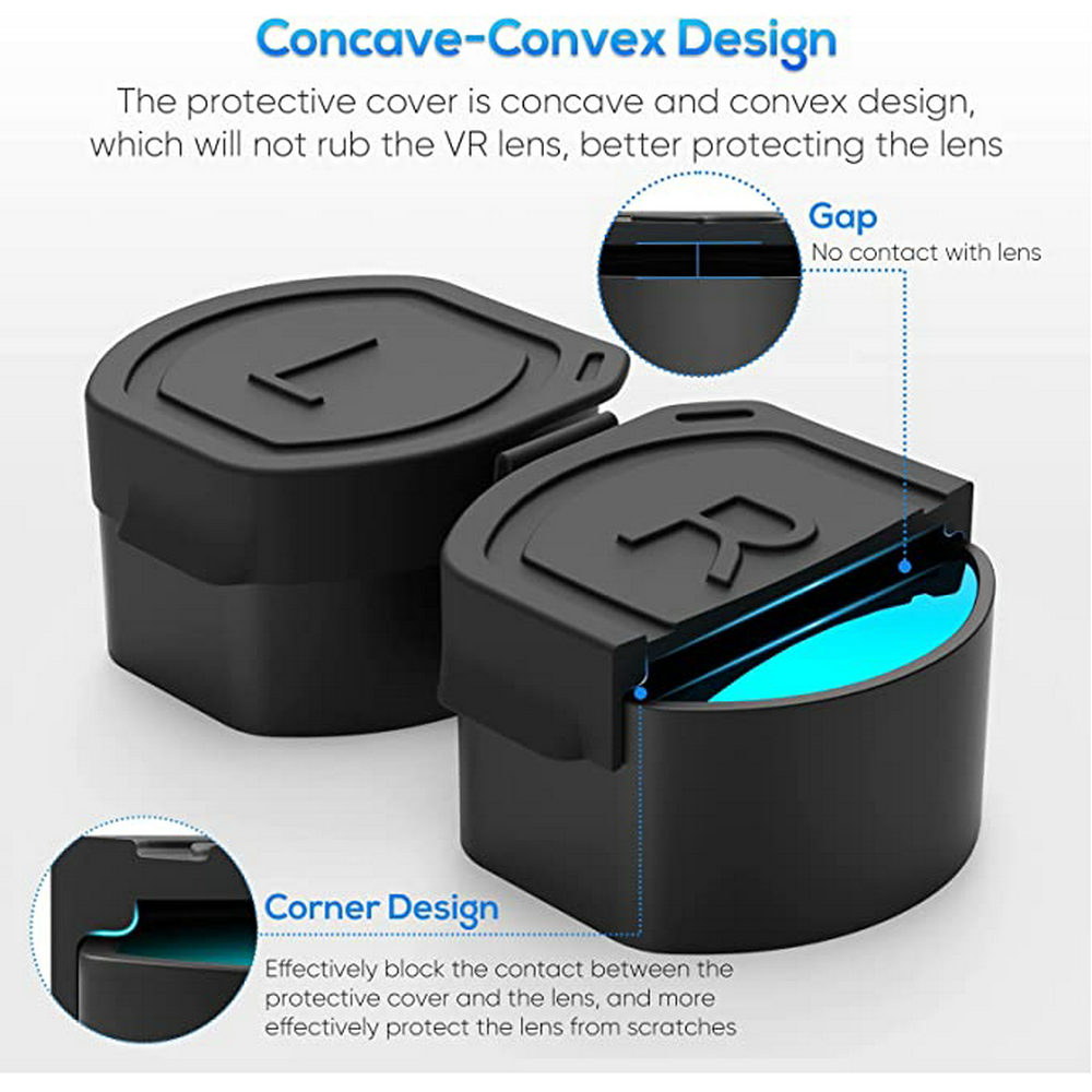 Soft Silicone Dustproof And Scratch-Proof Cover Glasses With a Thick Lens Cap For Psvr2 2