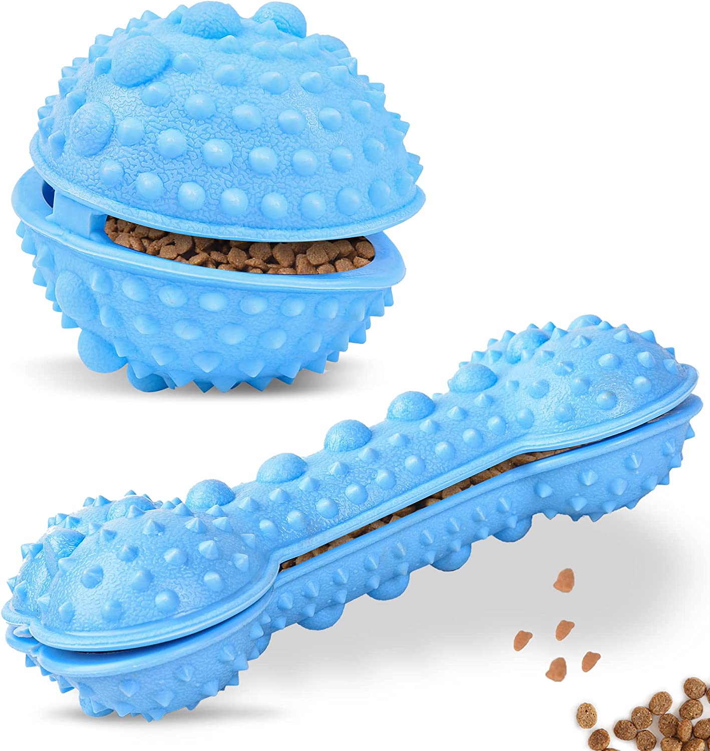 Dog Toys 2pack Puppy Bone Ball Chew Toy for Aggressive Chewers