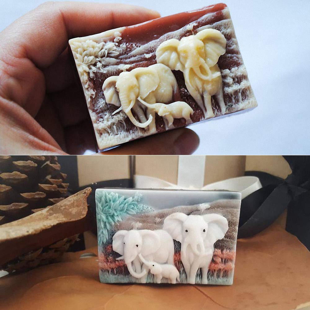 Elephant Family Soap Mold 5