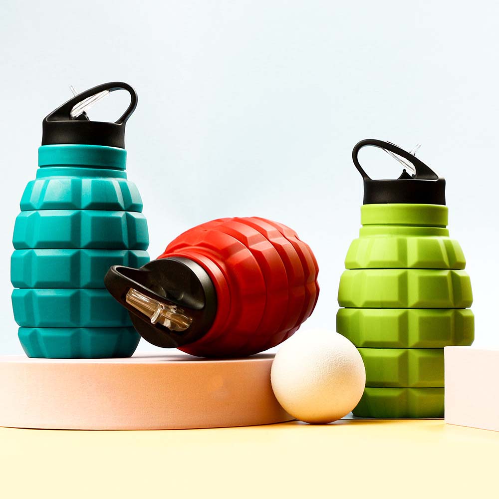  Grenade Water Bottle Food Grade Silicone drinking utensils 6