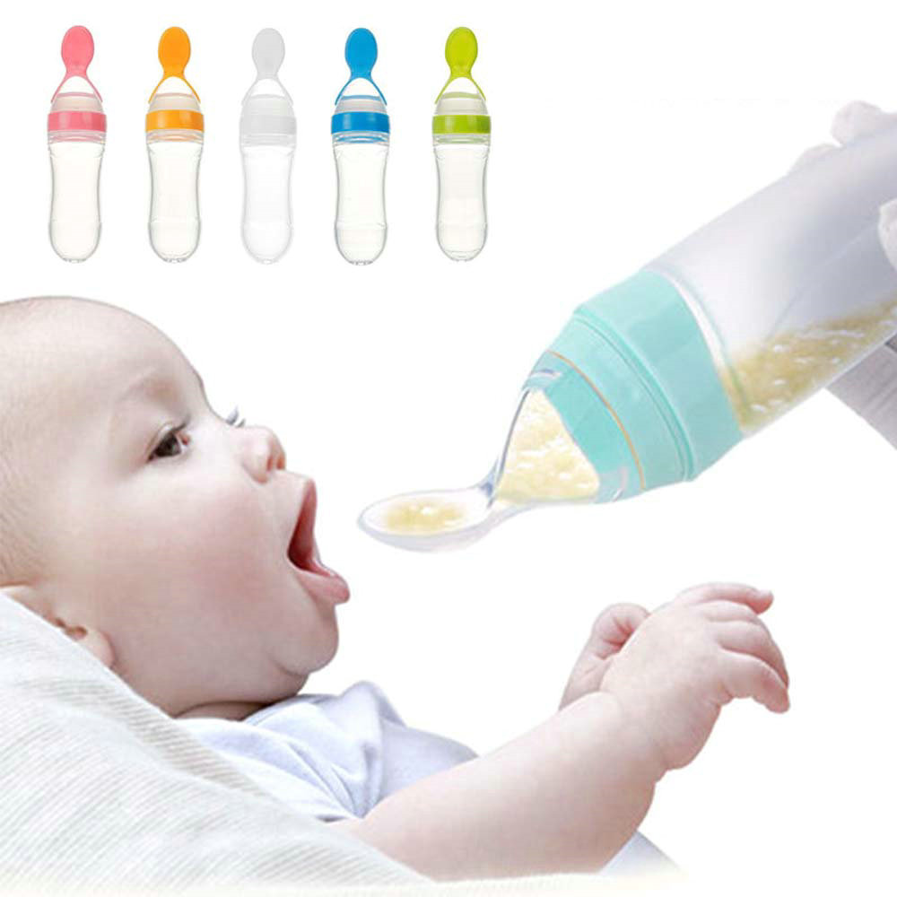 silicone food bottle Creative feeder makes it easy for babies to feed dishes 7