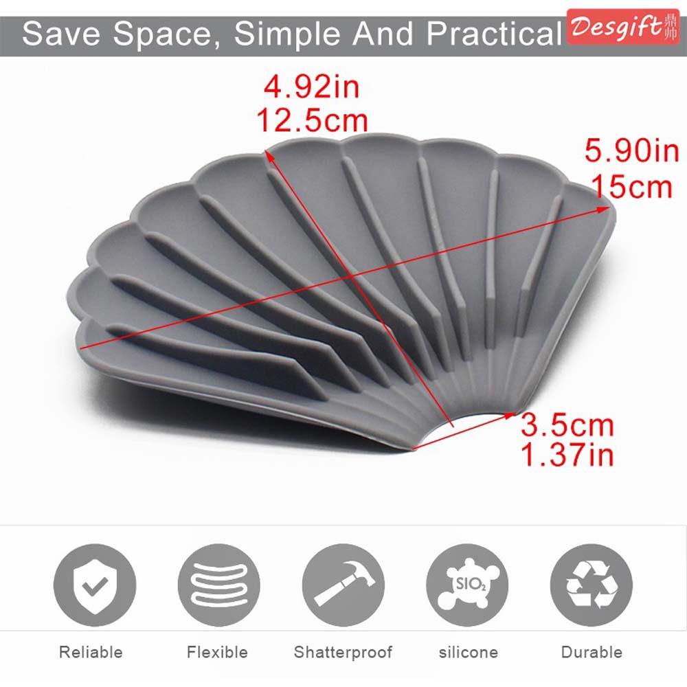 silicone soap dispenser soap dish  bathroom supplies soft Glue soap pad 3