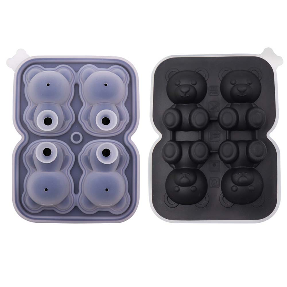 Bear ice cube mold bear ice grid ice hockey silicone ice grid ice Box mold 4
