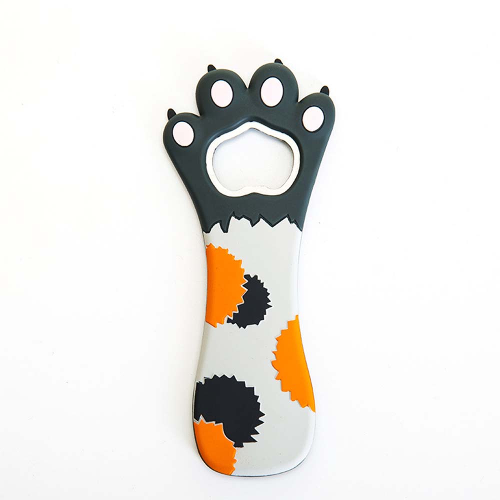 fashion beer silicone opener Cute creative gift cat's claw magnetic bottle opener refrigerator sticker 5