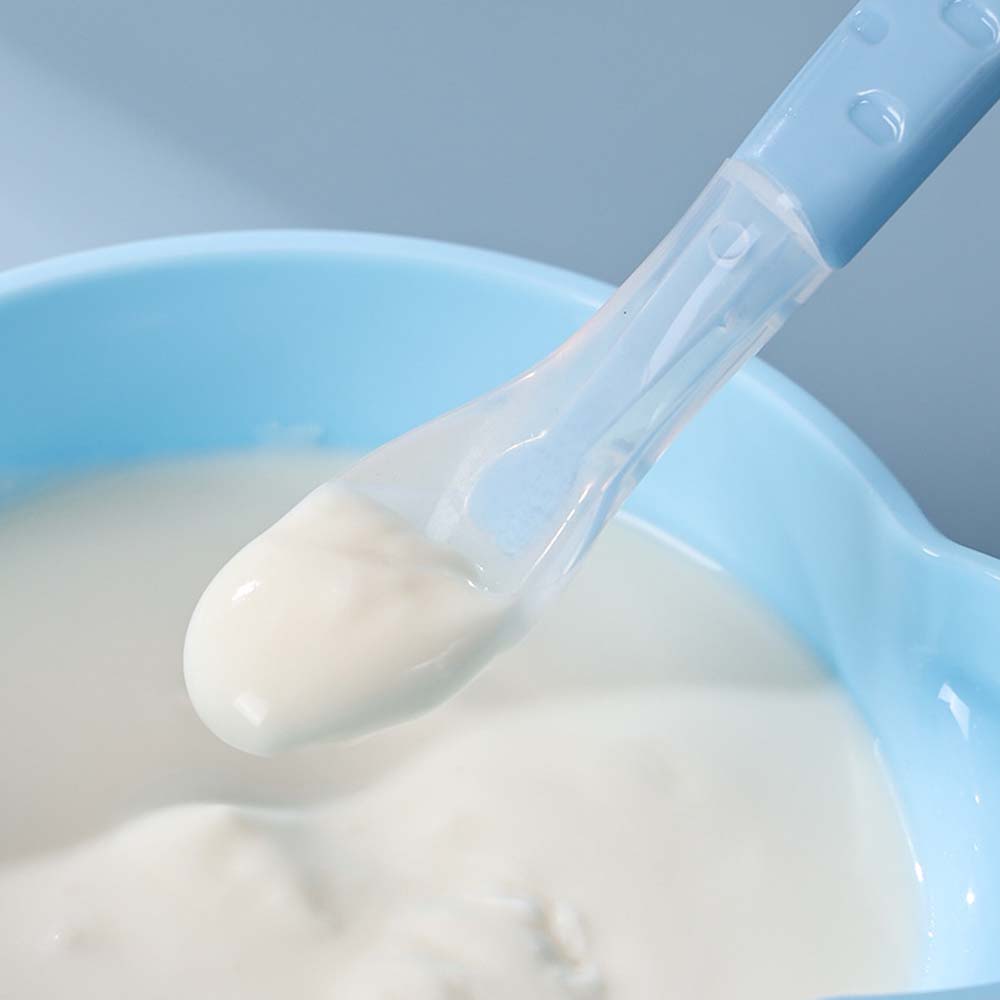 children's silicone spoon baby food supplement spoon baby meal food training rice cereal spoon 6