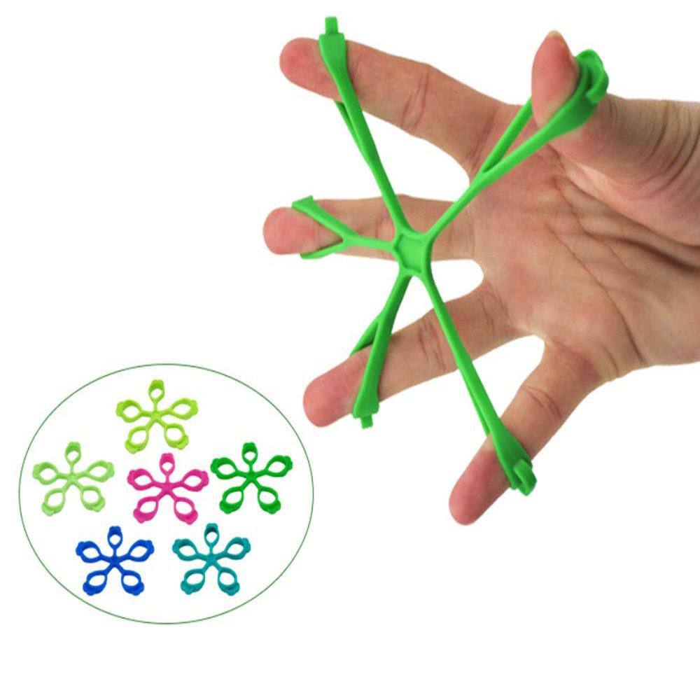 Flower type finger trainer silicone finger puller five-finger pull ring finger trainer 5