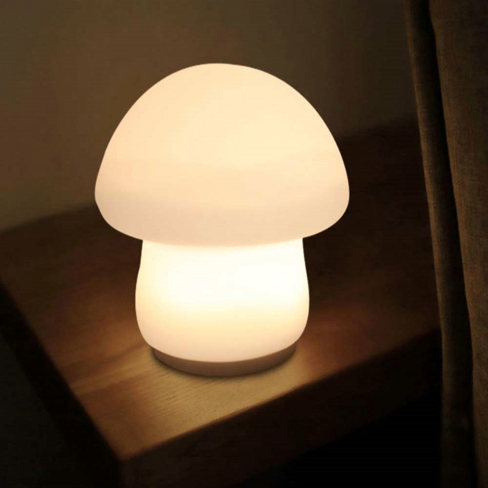 Mushroom silicone night light small table lamp school girl cute pat lamp gift 3