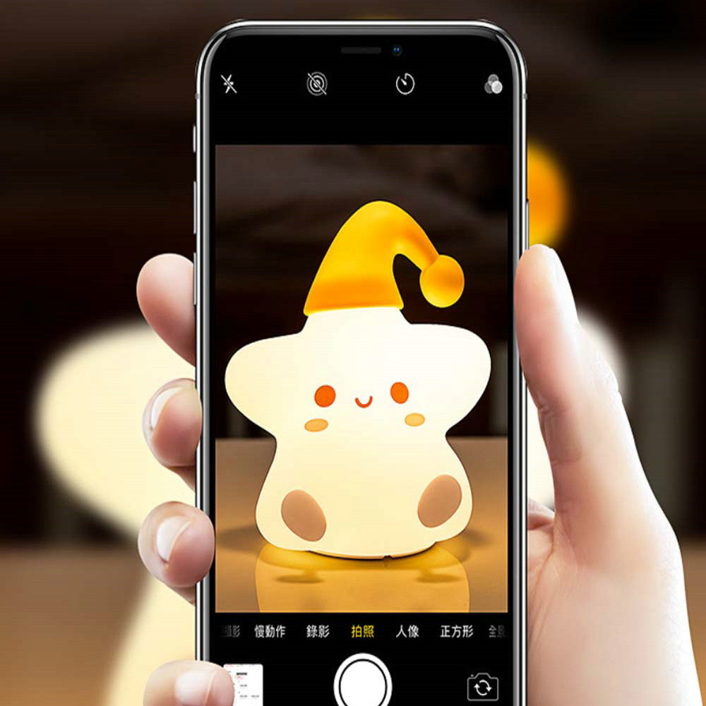 New Star Silicone Colorful Touch Wireless Night Light USB Rechargeable LED Eye Protection Cartoon Pat Light 3