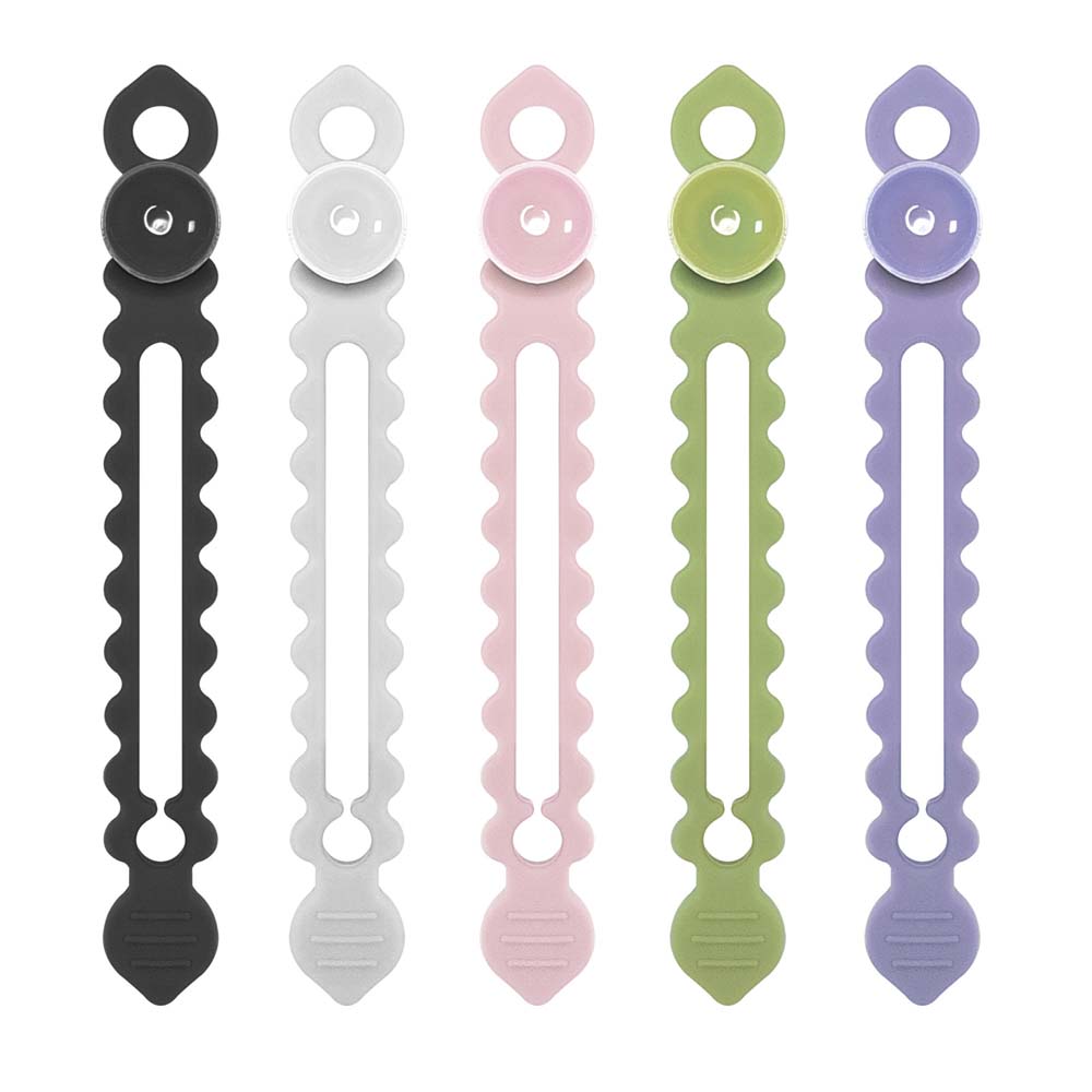 Data cable storage cable manager winder cable tie wire harness cable tie wall-mounted suction cup silicone cable tie 3