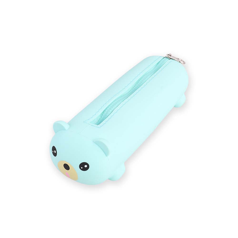 Silicone pen bag elementary school girl ins Style pen holder cute girl kindergarten children's stationery pencil case 5
