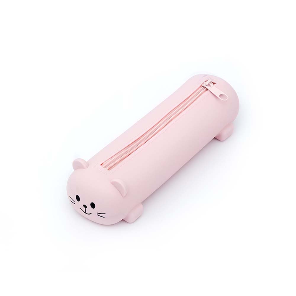 Silicone pen bag elementary school girl ins Style pen holder cute girl kindergarten children's stationery pencil case 6