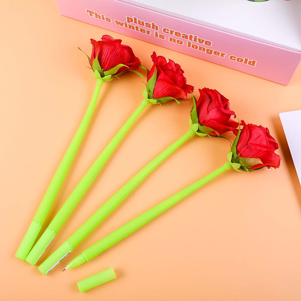 Creative silicone styling teacher holiday gift rose gel pen 0.5mm black signature exam water based pen 2