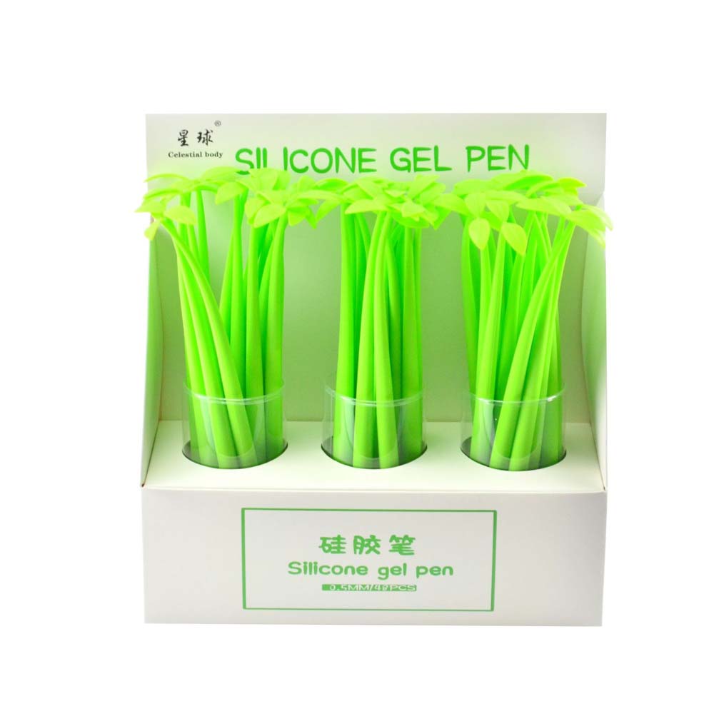 sunflower silicone gel pen creative leaf soft pen flower grass modeling signature pen 5