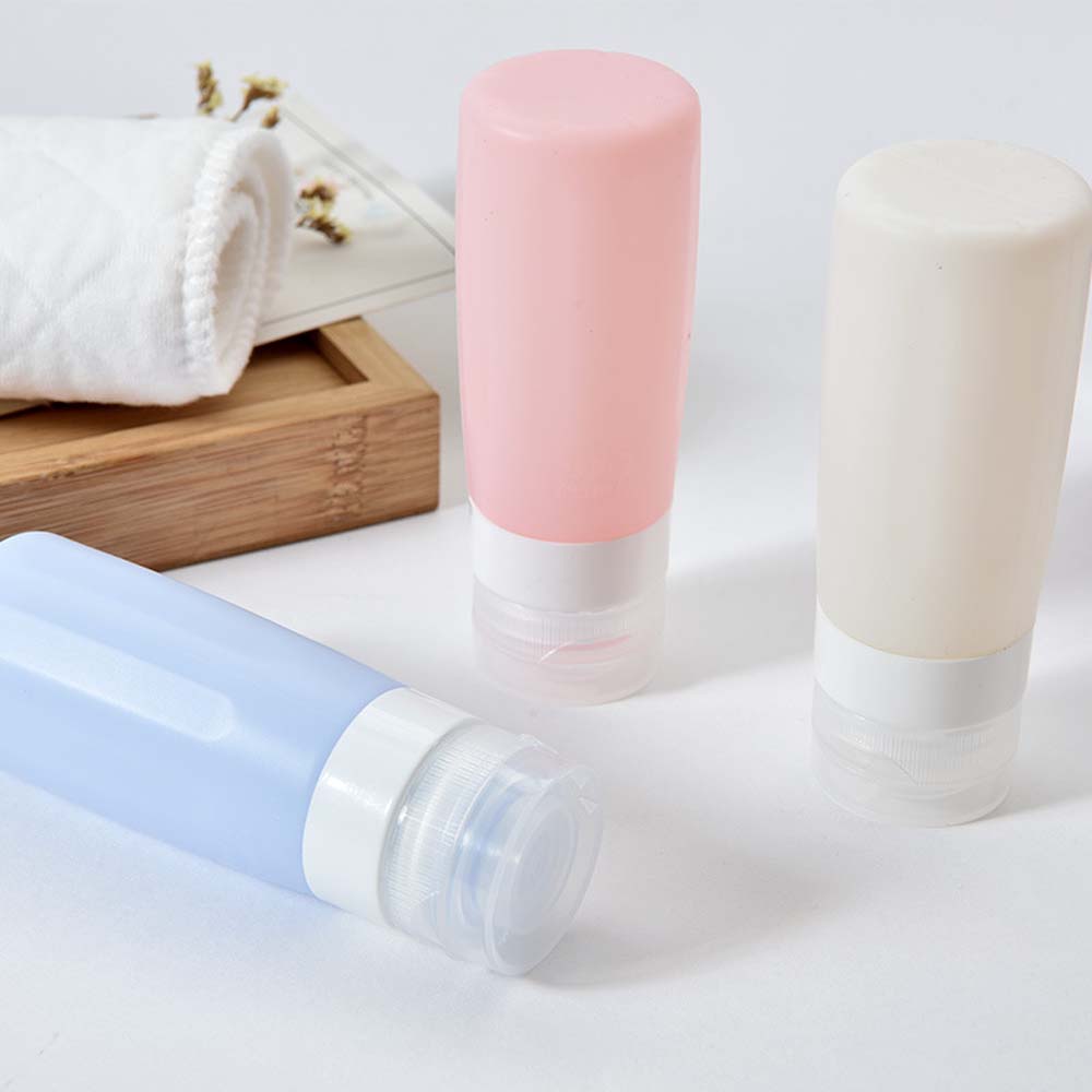 silicone divided bottle travel soft can be brought on the plane portable squeezed shampoo shower gel bottle to wash face 3