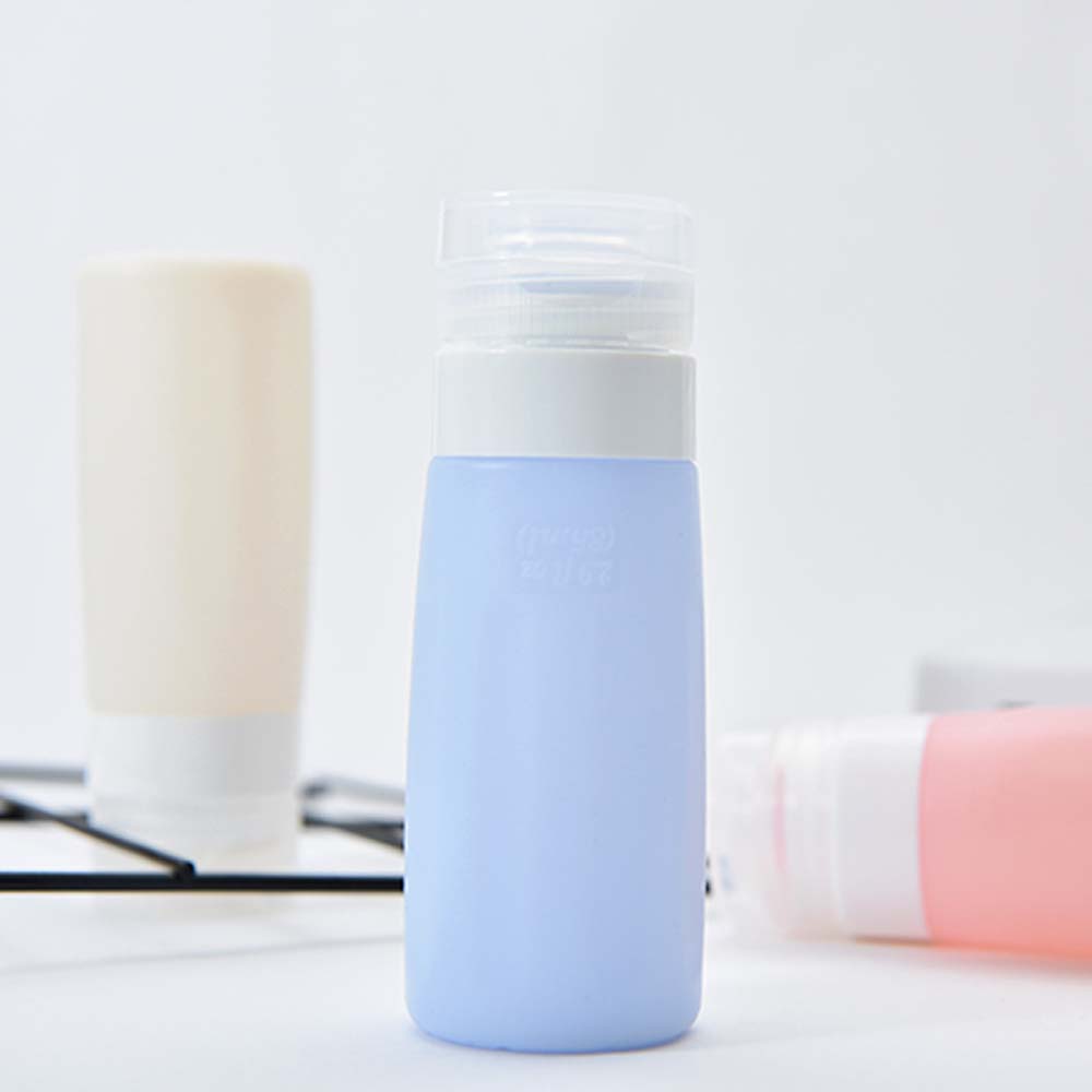 silicone divided bottle travel soft can be brought on the plane portable squeezed shampoo shower gel bottle to wash face 6