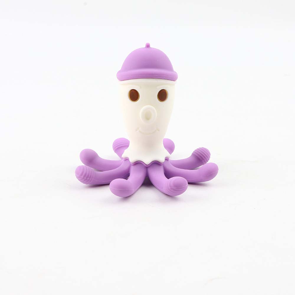 Eater Resistant Octopus Baby Kids can boil platinum silicone toys teething sticks teether bites 3
