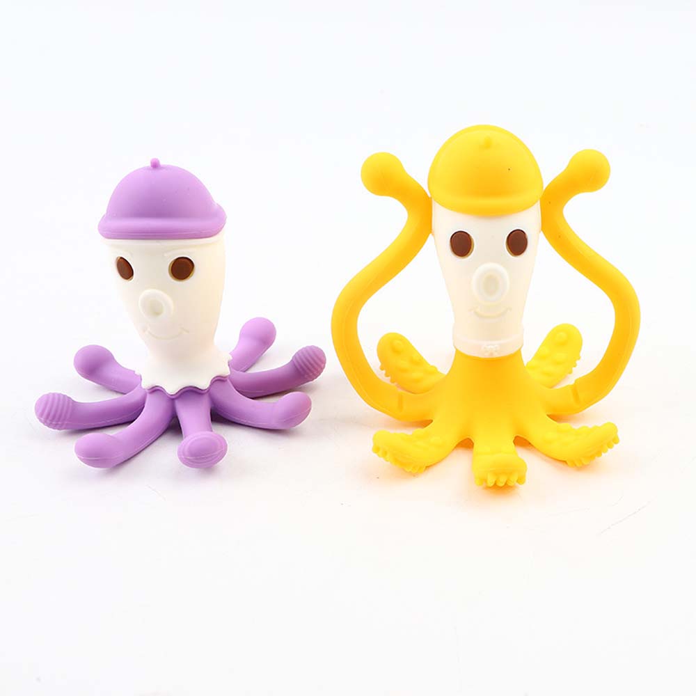Eater Resistant Octopus Baby Kids can boil platinum silicone toys teething sticks teether bites 4