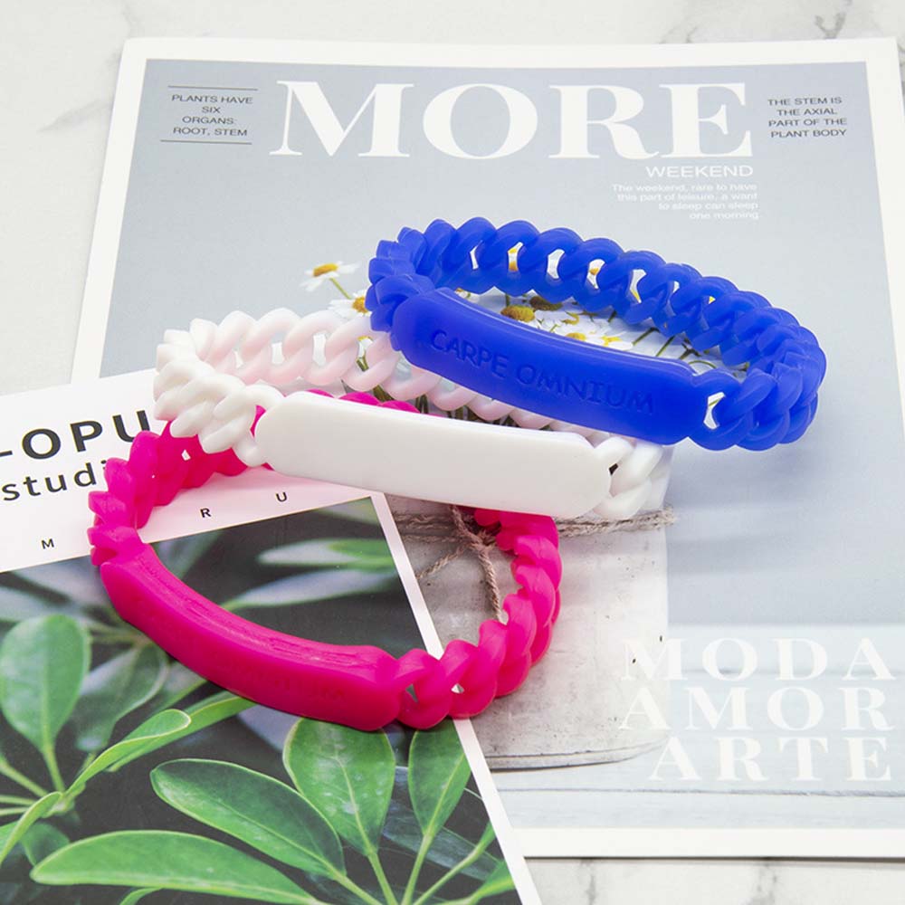 multi-color silicone twist bracelet Twist bracelet Woven bracelet can print LOGO 5