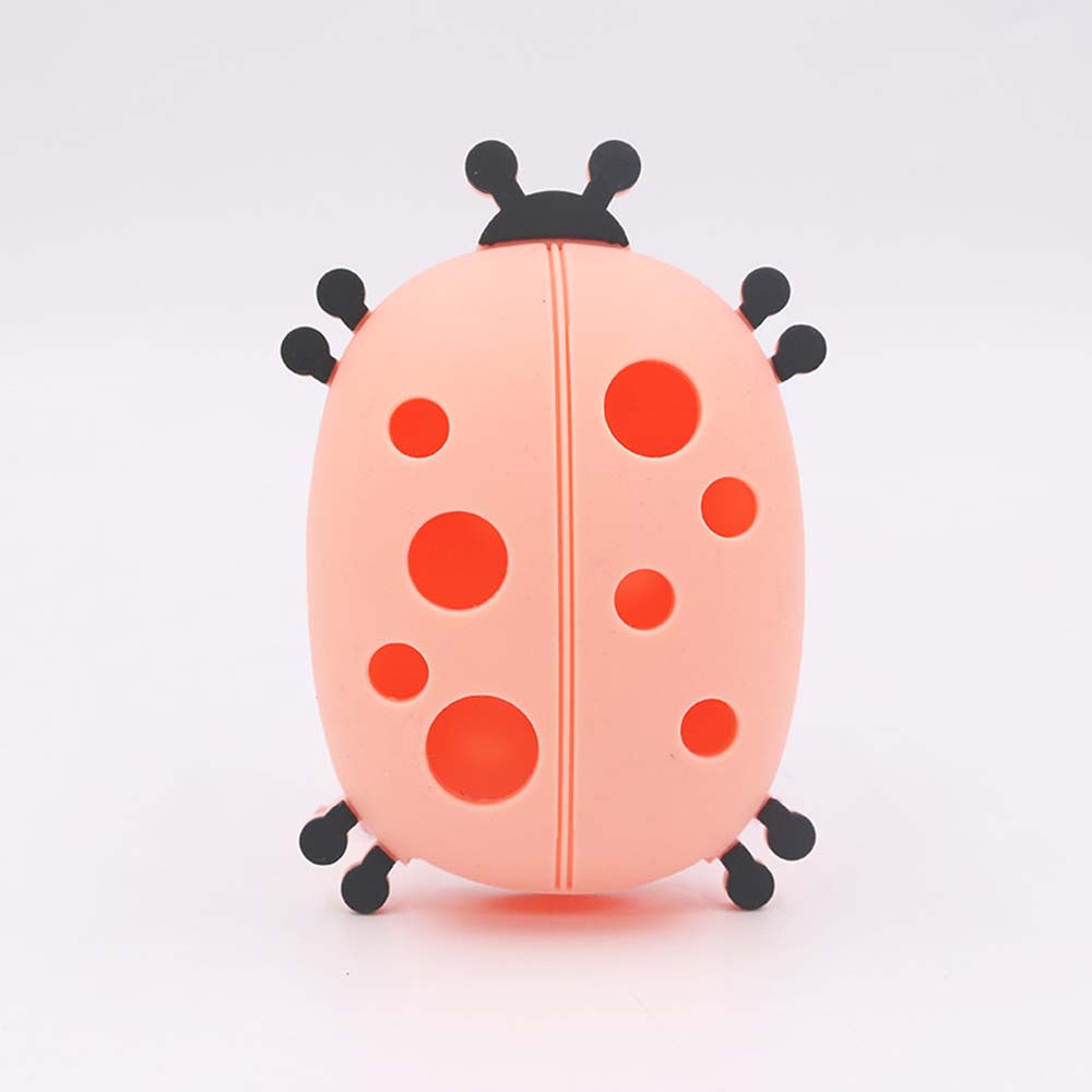 Silicone makeup brush cleaning box ladybug washing box makeup brush storage drying rack eye shadow color change dry cleaning cleaning box
