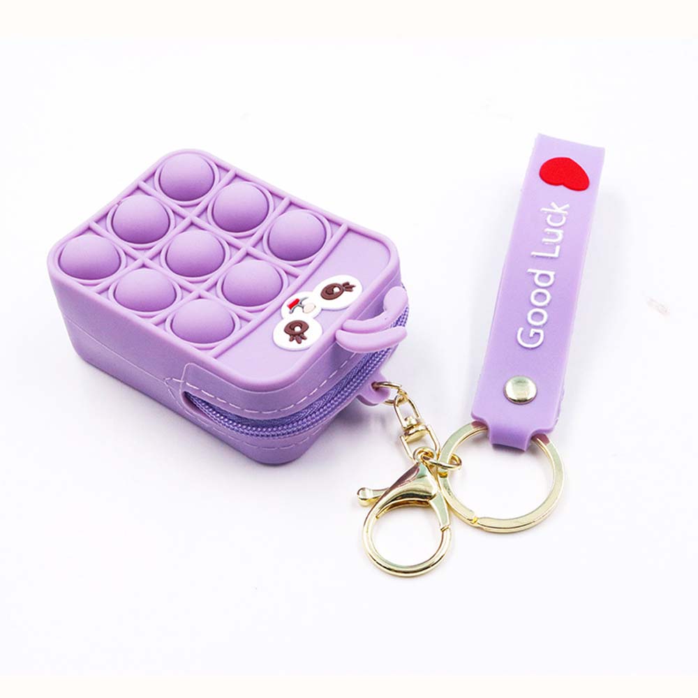 New Pioneer Coin Purse Key Pendant Cartoon Bag Pendant Fingertip Bubble Music Unzipped Keychain