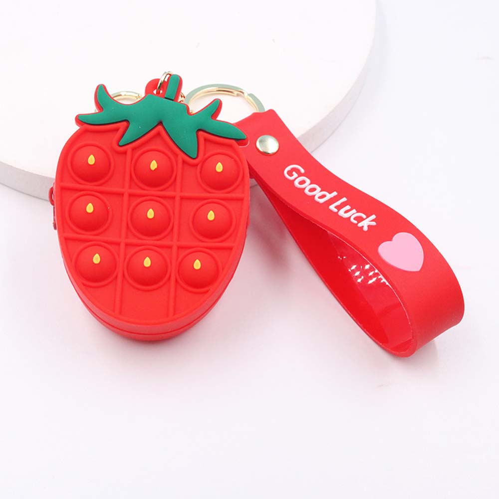 New Pioneer Coin Purse Key Pendant Cartoon Bag Pendant Fingertip Bubble Music Unzipped Keychain 4