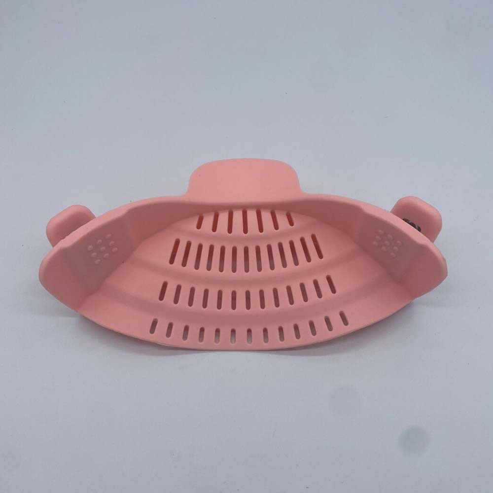 New wide mouth silicone water filter pot side drainage block household noodles vegetable pouring filtration spill-proof drainer 2