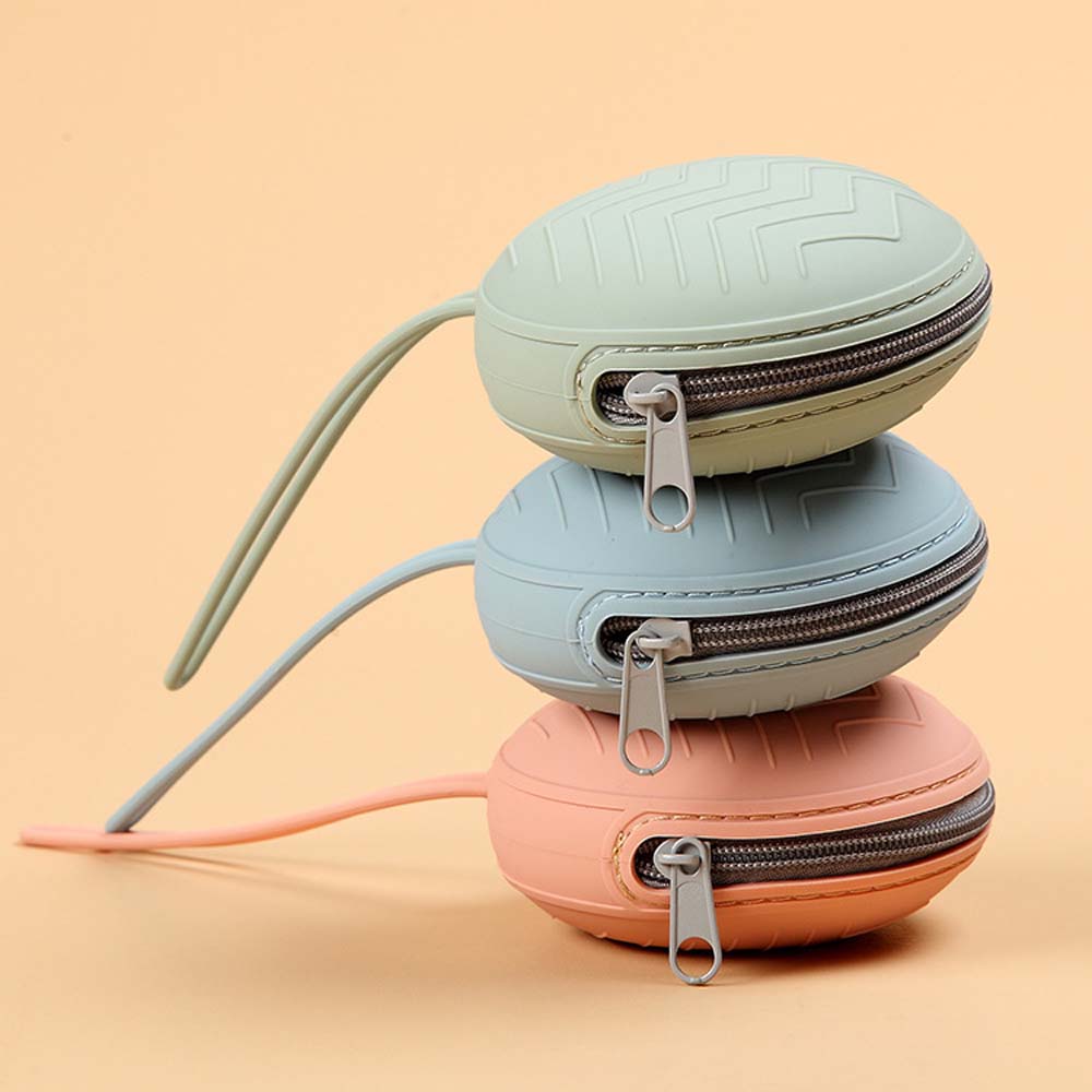 portable durable multi-functional cartoon children's silicone coin storage bag 6