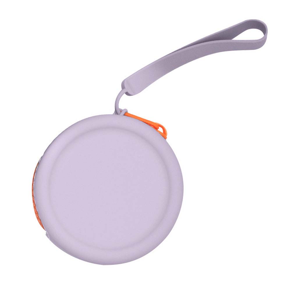 Round silicone coin purse bag for adults and kids zipper silicone key wallet earphone bag mini silicone storage bag 2
