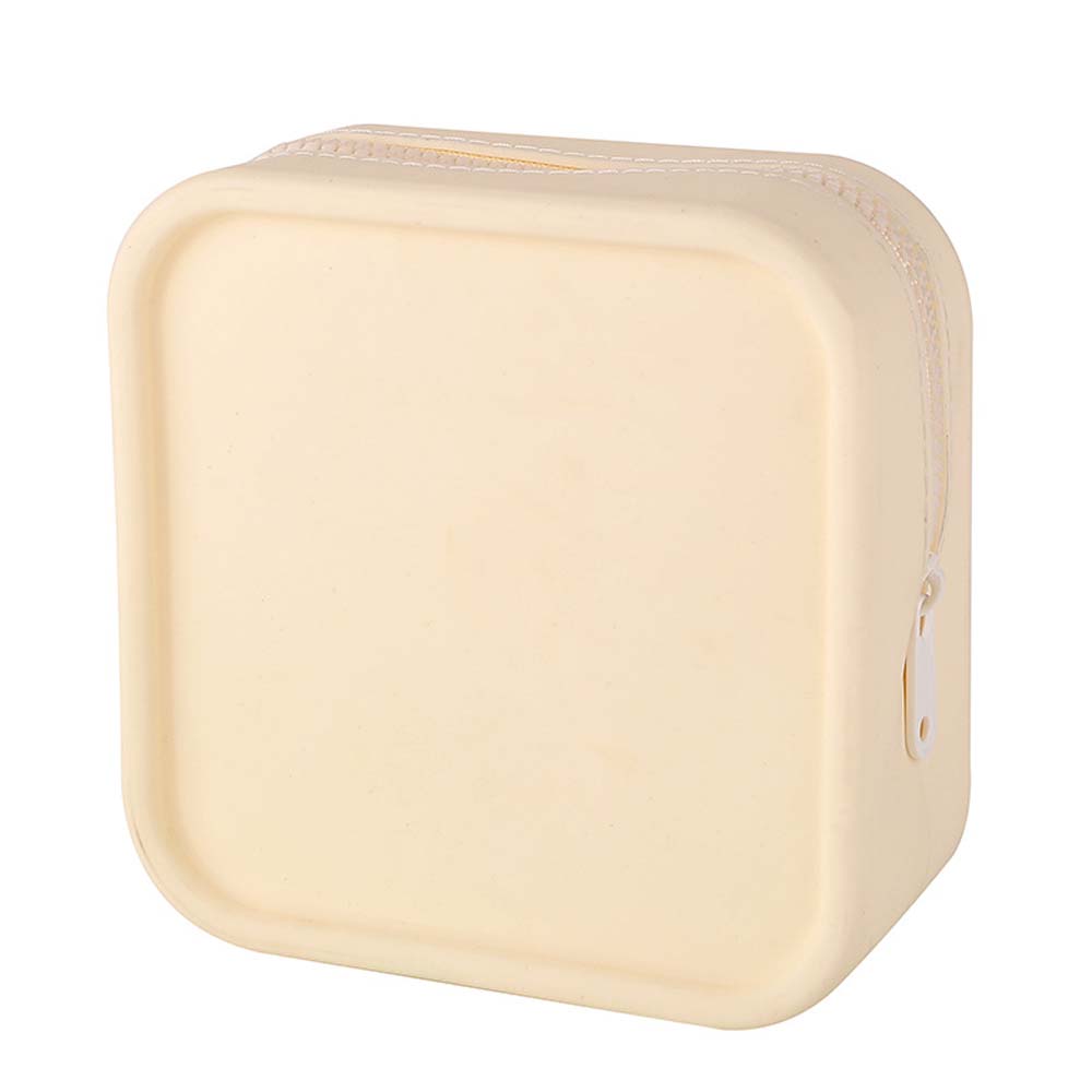 Fashion solid color silicone cosmetic bag large capacity zipper cosmetics storage bag portable large soft silicone toiletry bag 3