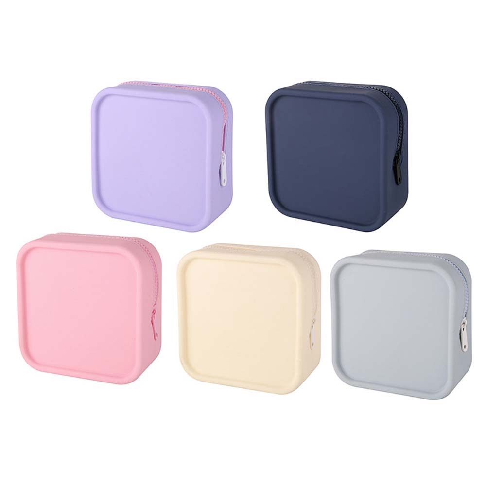 Fashion solid color silicone cosmetic bag large capacity zipper cosmetics storage bag portable large soft silicone toiletry bag 6