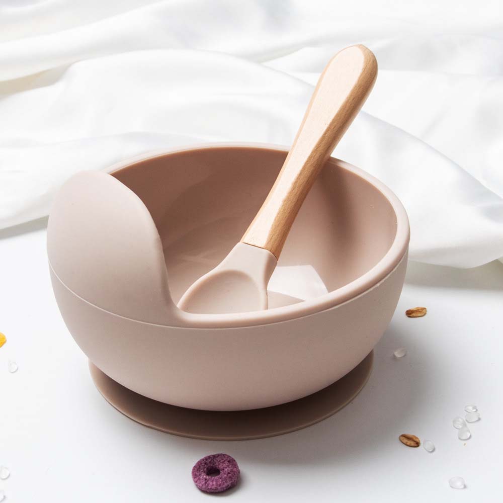 Baby Silicone Assisited Food Bowl Baby Learn To Eat Meal Bowl Over Three Month old Baby Eating Training Tableware Packing Snacks 2