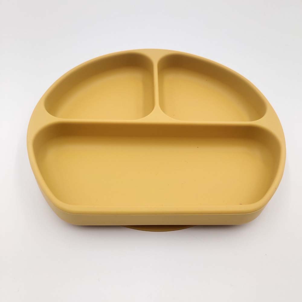 Infant children's suction cup dinner plate silicone integrated suction food plate 5