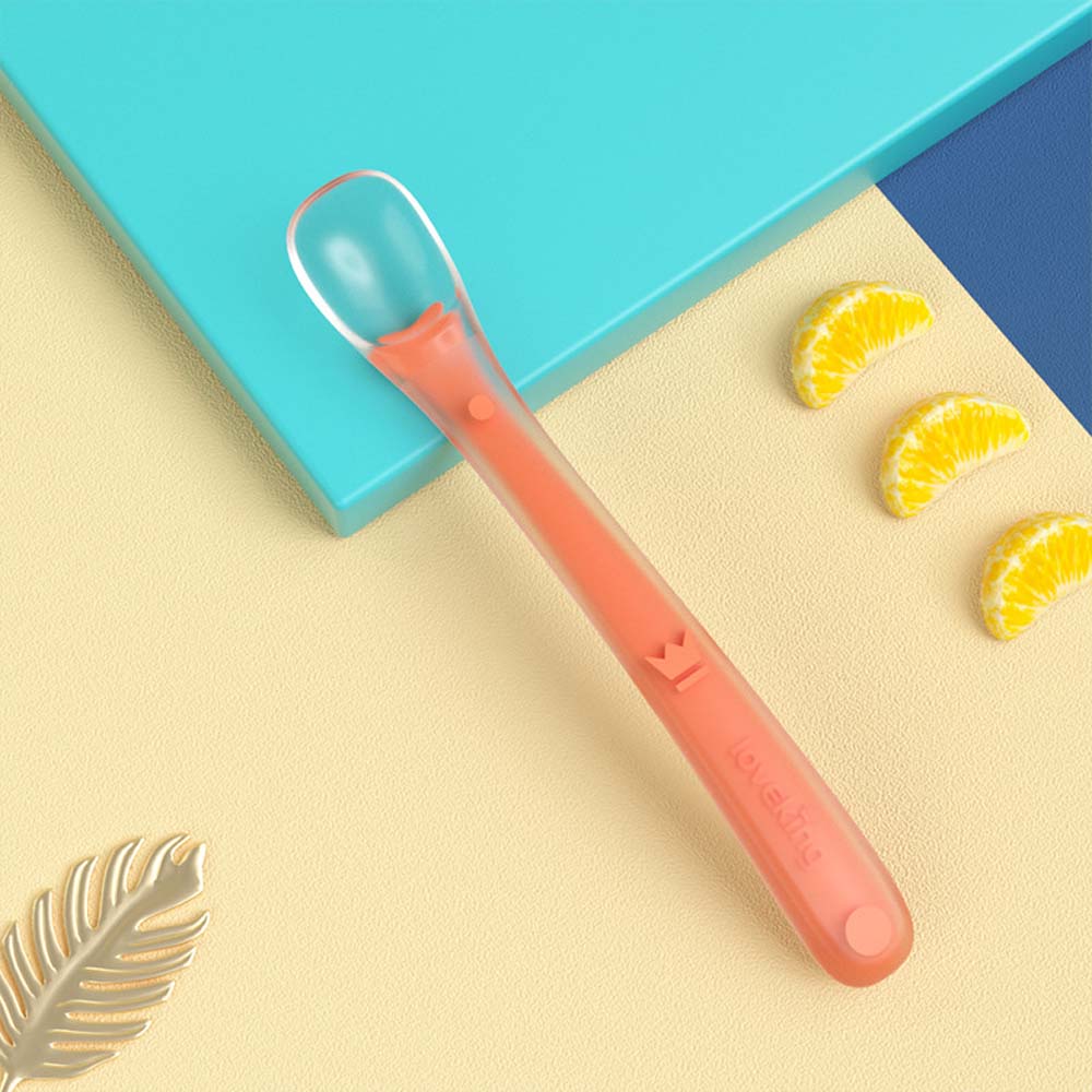 Baby silicone soft spoon  baby newborn eating spoon feeding spoon children's tableware	 4