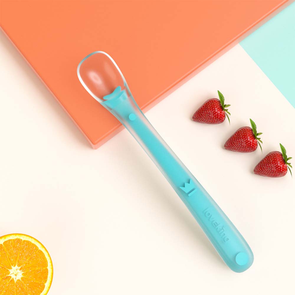 Baby silicone soft spoon  baby newborn eating spoon feeding spoon children's tableware	 6