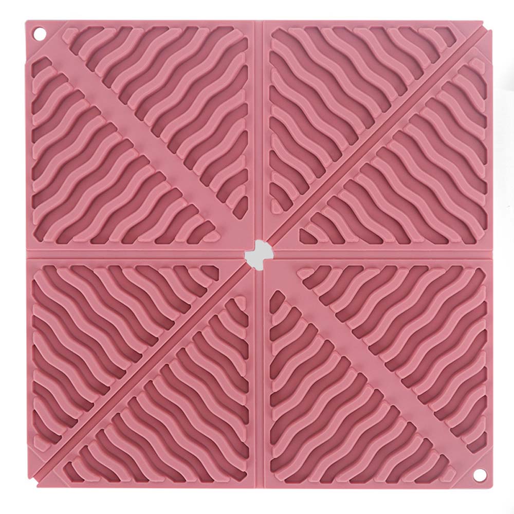Silicone folding insulated placemat  kitchen supplies bowl pan coaster waterproof non-slip soft table mat  3