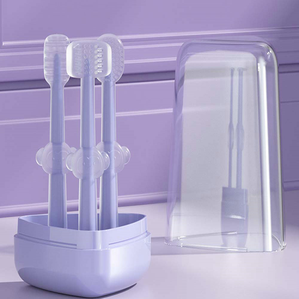 Baby toothbrush tongue and oral cleaning baby teeth silicone toothbrush newborn baby brushing teeth with 0-1 years old 4