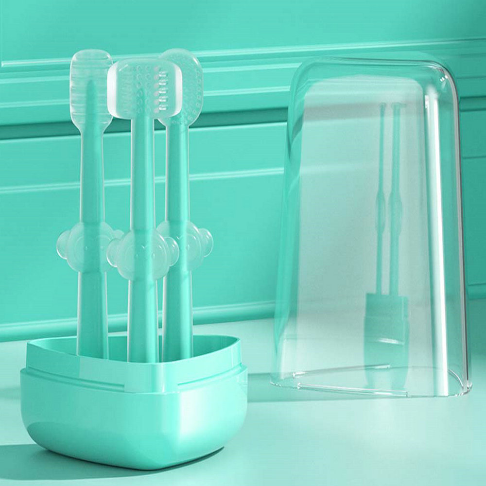 Baby toothbrush tongue and oral cleaning baby teeth silicone toothbrush newborn baby brushing teeth with 0-1 years old 5