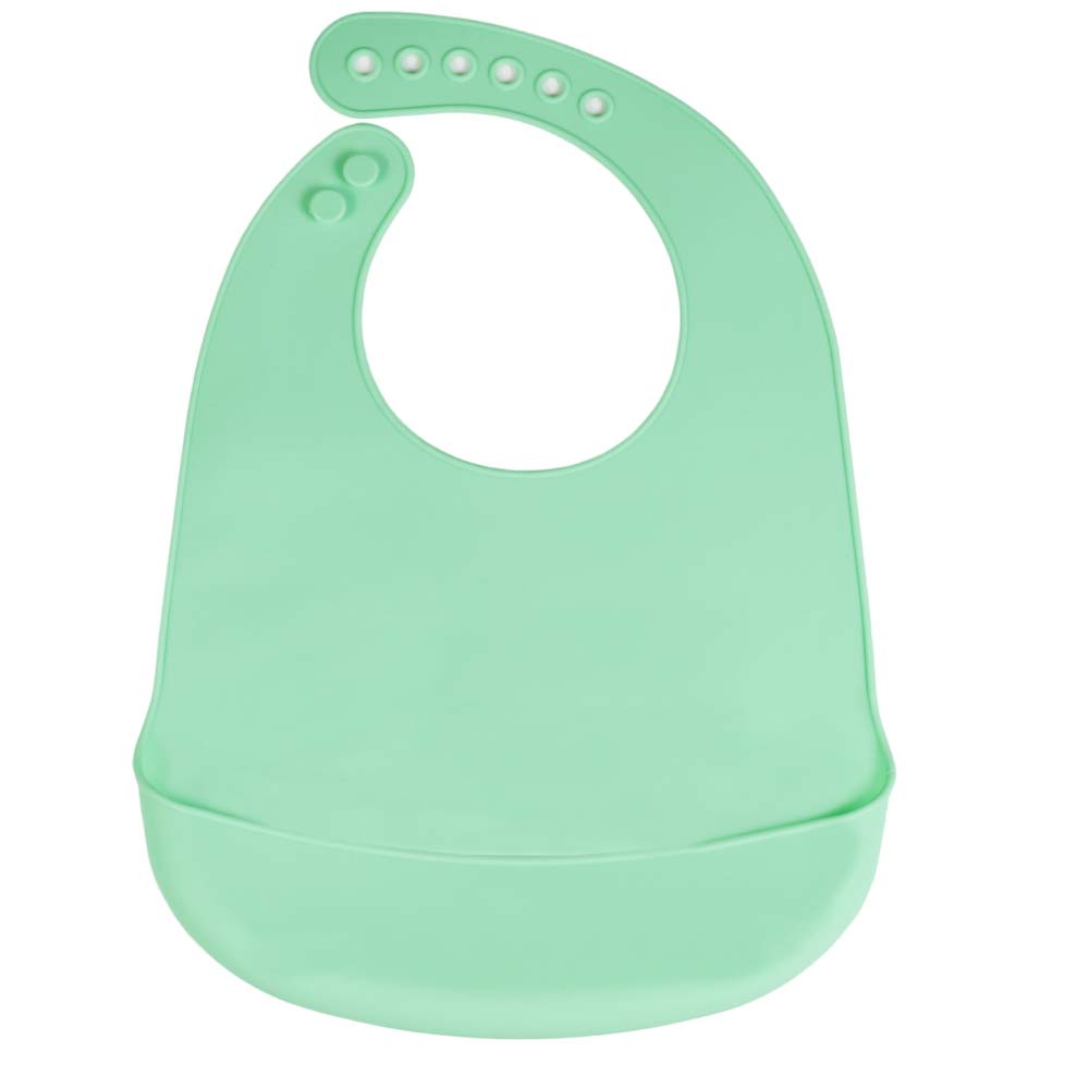 Baby silicone bib  baby  waterproof food pocket bib child saliva pocket for children					 2
