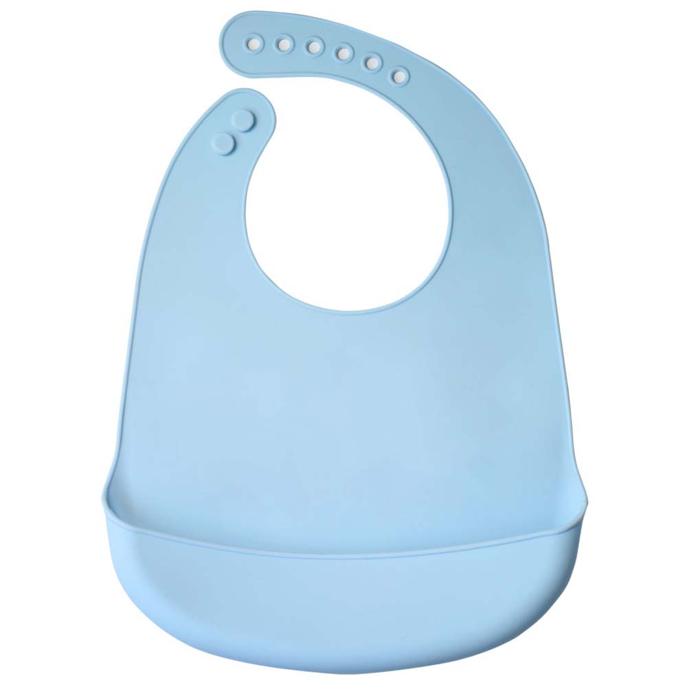 Baby silicone bib  baby  waterproof food pocket bib child saliva pocket for children					 5