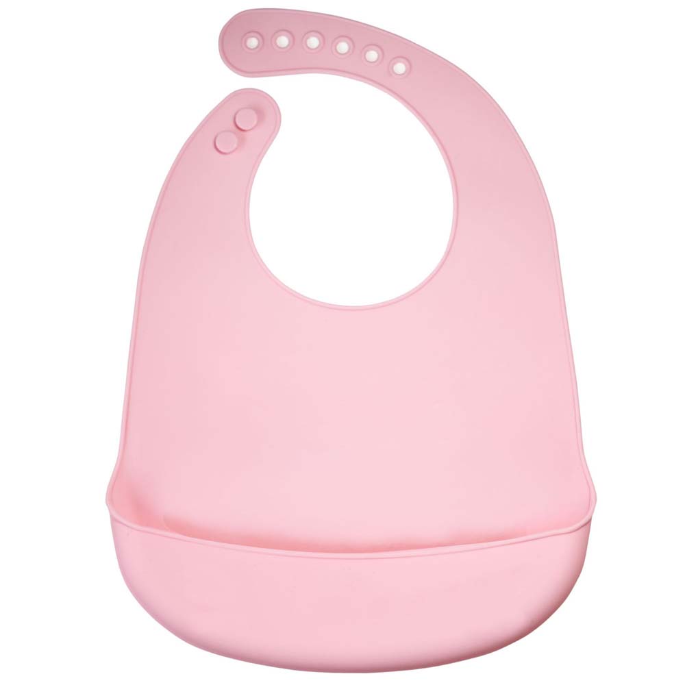 Baby silicone bib  baby  waterproof food pocket bib child saliva pocket for children					 6
