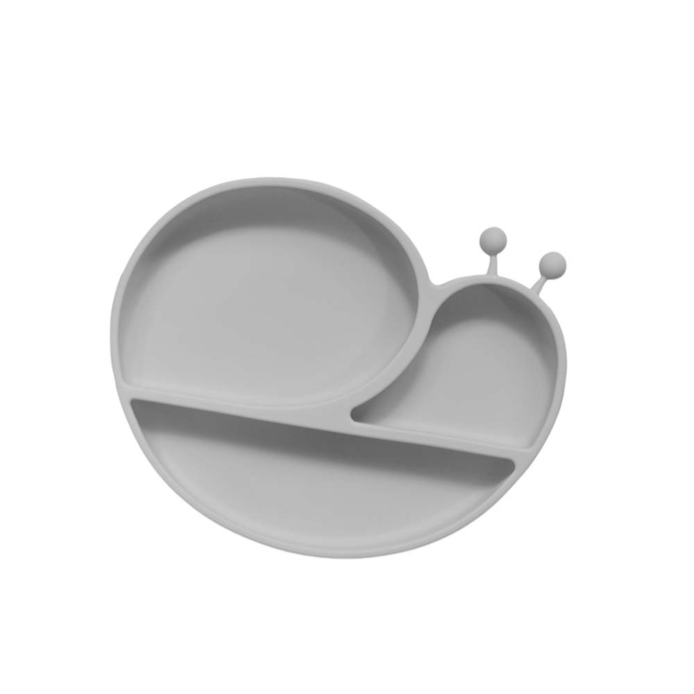 Silicone meal plate For Baby 1-7 Years Old infant meal training sub-compartment food plate Cartoon  baby tableware				 4